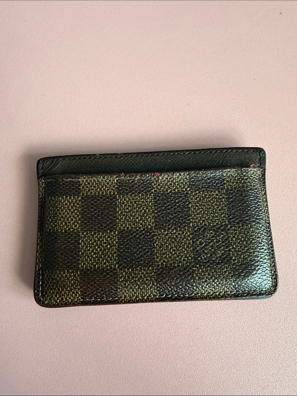 Louis Vuitton Damier Ebene Slim Card Holder in Dark Brown